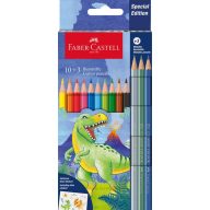   Színesceruza készlet Faber-Castell "Classic" Dinosaur 10+3 szín