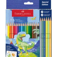   Színesceruza készlet Faber-Castell "Classic" Dinosaur 18+6 szín