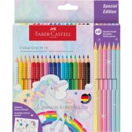   Színesceruza készlet háromszög test Faber-Castell "Colour Grip" Unicorn 18+6 szín