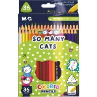   Színesceruza készlet háromszög test M&G "So Many Cats" 36 szín