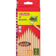 Színesceruza készlet natúr fa Herlitz 12 szín