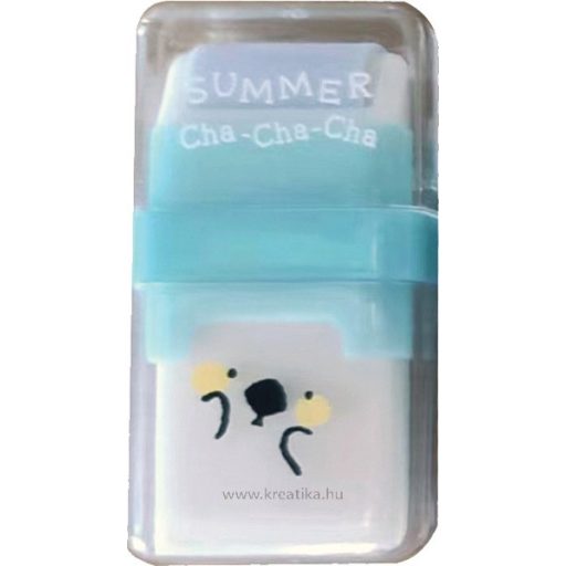 Radír, műanyag tokos M&G "Summer Cha-Cha-Cha" vegyes színek