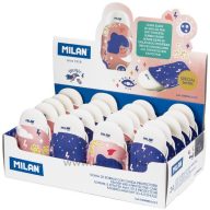   Radír, műbőr tokos Milan 1012 "Magic" vegyes minta