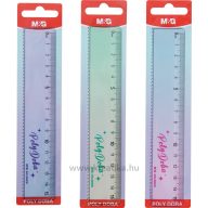 Vonalzó 15 cm M&G "Poly Doba" vegyes színek