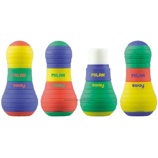 Hegyező 1 lyukú, tartályos, radírral Milan "Sway" Mix