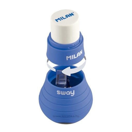 Hegyező 1 lyukú, tartályos, radírral Milan "Sway