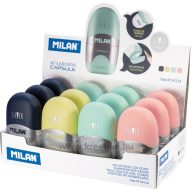   Hegyező 1 lyukú, tartályos, radírral Milan "Capsule" Silver