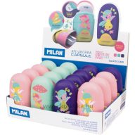   Hegyező 1 lyukú, tartályos, radírral Milan "Capsule" Fairy Tale