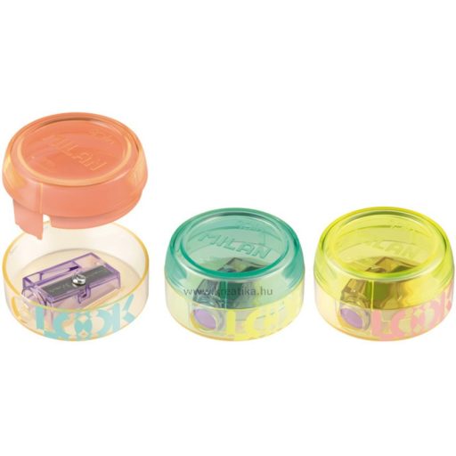 Hegyező 1 lyukú, tartályos Milan "Spin" New Look