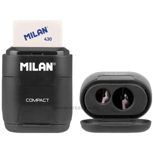 Hegyező 2 lyukú, tartályos, radírral Milan "Compact" Shadow
