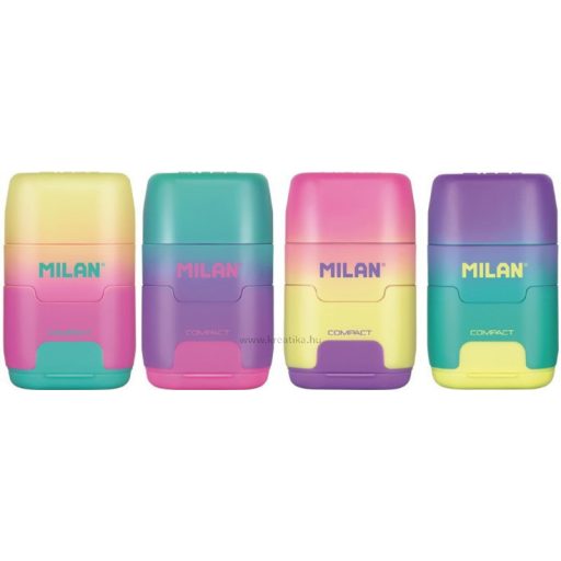 Hegyező 2 lyukú, tartályos, radírral Milan "Compact" Sunset
