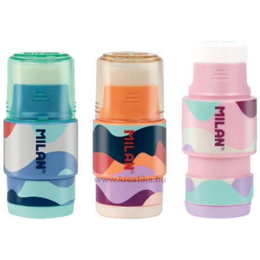 Hegyező 1 lyukú, tartályos, radírral Milan "Extension" The Fun