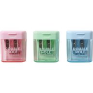   Hegyező 2 lyukú, tartályos M&G "Double Hole" vegyes színek