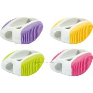 Hegyező 1 lyukú, műanyag, gumírozott M&G vegyes színek