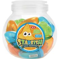   Hegyező 2 lyukú, műanyag M&G "Starfish" vegyes színek