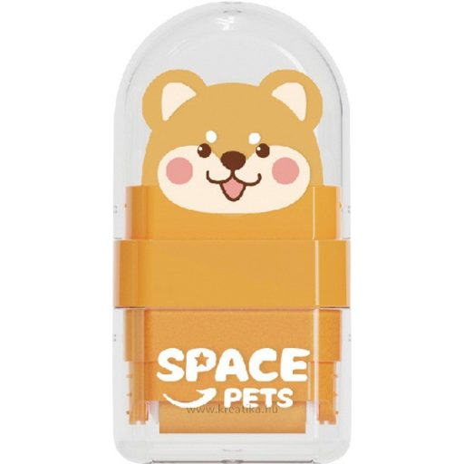 Radír, műanyag tokos M&G "Space Pets" vegyes színek
