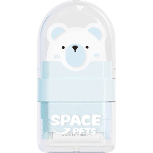 Radír, műanyag tokos M&G "Space Pets" vegyes színek