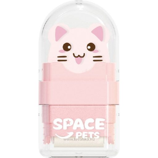 Radír, műanyag tokos M&G "Space Pets" vegyes színek