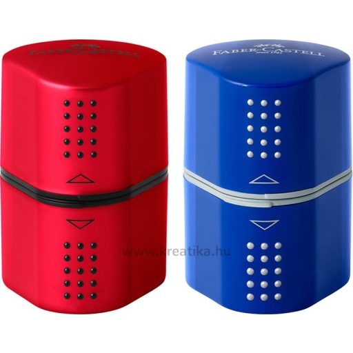 Hegyező 3 lyukú, tartályos Faber-Castell "Grip" 2001 Trio vegyes színek