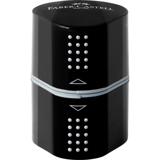 Hegyező 3 lyukú, tartályos Faber-Castell "Grip" 2001 Trio fekete