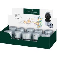   Hegyező 3 lyukú, tartályos Faber-Castell "Grip" 2001 Trio ezüst