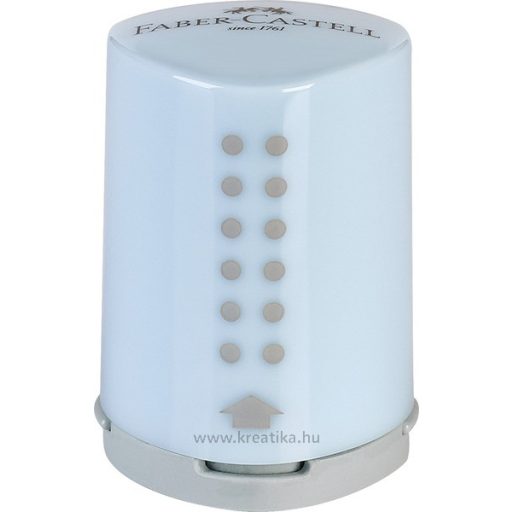 Hegyező 1 lyukú, tartályos Faber-Castell "Grip" Mini égkék