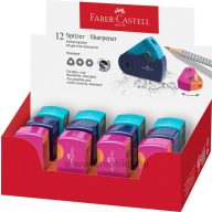   Hegyező 1 lyukú, tartályos Faber-Castell "Sleeve" Mini vegyes színek