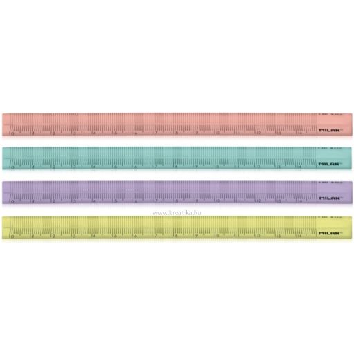 Vonalzó 15 cm háromszögletű Milan "New Look" vegyes színek