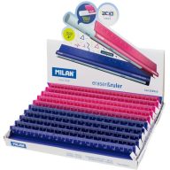 Vonalzó 15 cm fém Milan "Acid" vegyes színek