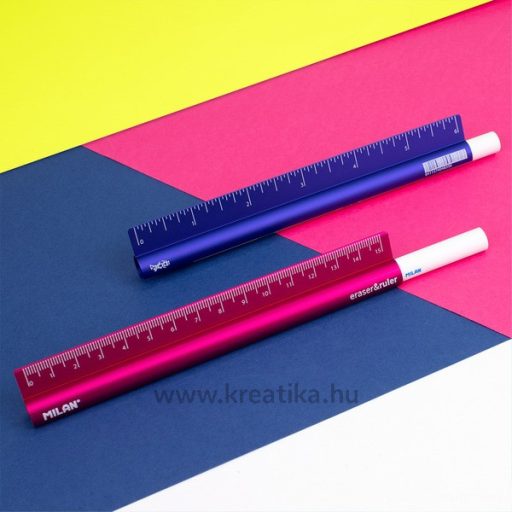 Vonalzó 15 cm fém Milan "Acid" vegyes színek