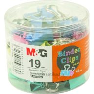 Bindercsipesz 19 mm 40 db/doboz M&G vegyes színek