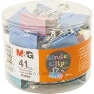 Bindercsipesz 41 mm 24 db/doboz M&G vegyes színek