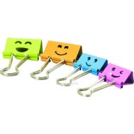   Bindercsipesz 32 mm 24 db/doboz M&G "Smile" vegyes színek