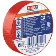 Szigetelőszalag 15 mm x 10 m TESA piros