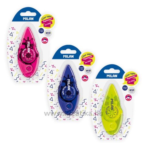 Ragasztó roller 8,4 mm x 12 m Milan "Acid" vegyes színek