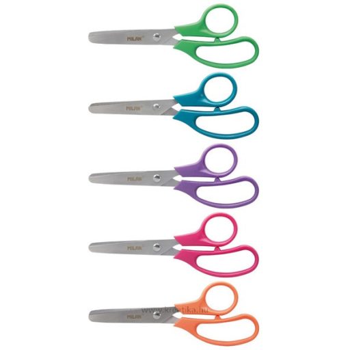 Olló, iskolai 5,5 cm Milan "Basic