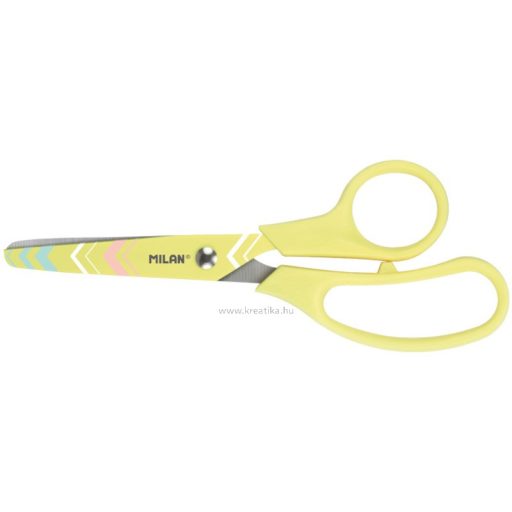 Olló, iskolai 13,3 cm Milan "Basic" Pastel sárga