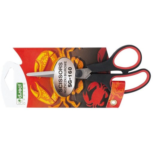 Olló, általános 16 cm gumírozott fogórész d.rect "SG-160