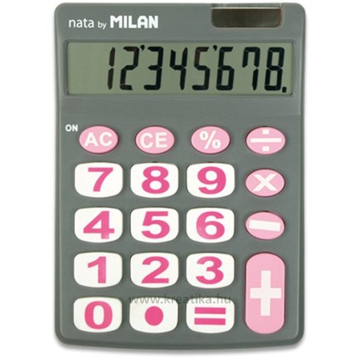 Számológép asztali 8 számjegy Milan 151708 szürke