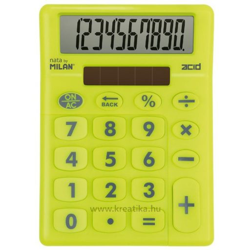 Számológép asztali, 10 számjegy 6 db/display Milan 159906 "Acid