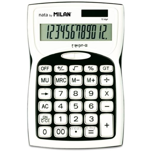 Számológép asztali, 12 számjegy Milan 152012 fehér