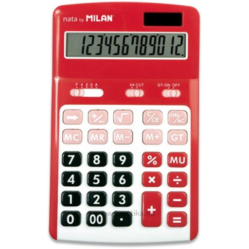 Számológép asztali, 12 számjegy Milan 150712 piros