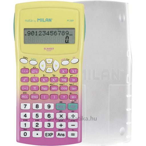 Számológép tudományos Milan M240 "Sunset" sárga-rózsaszín