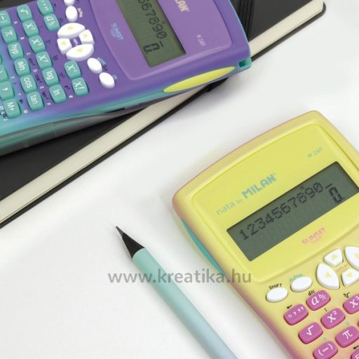 Számológép tudományos Milan M240 "Sunset" sárga-rózsaszín