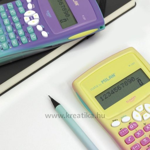Számológép tudományos Milan M240 "Sunset" türkiz-lila