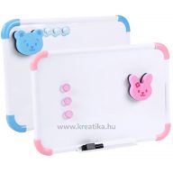   Fehértábla, mágneses 23,7x34,7 cm alumínium keret, filc+törlő+mágnes M&G