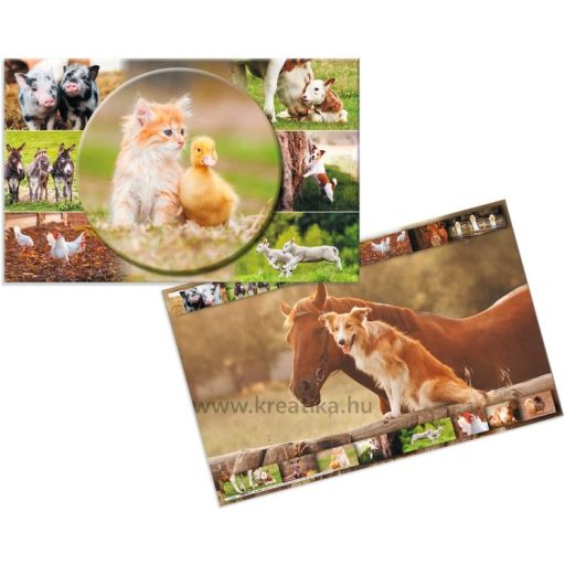 Asztali könyöklő 33x55 cm Herma "Animal Worlds" Farm állatok