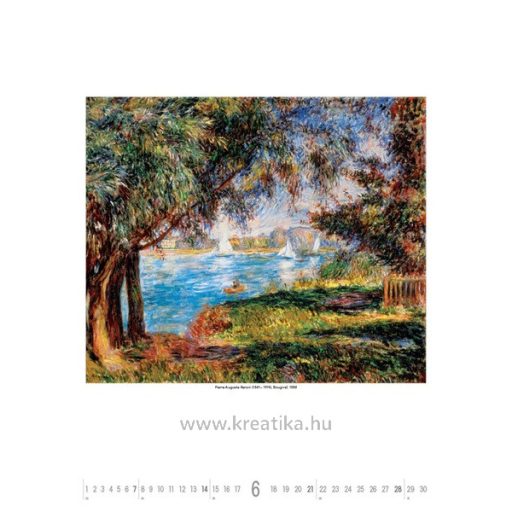 Falinaptár 42x56 cm spirálozott SG "Impressionists