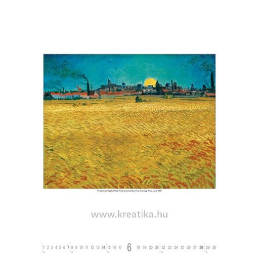 Falinaptár 42x56 cm spirálozott SG "Vincent van Gogh