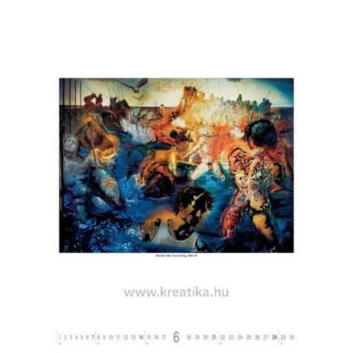 Falinaptár 42x56 cm spirálozott SG "Salvador Dalí